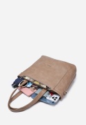 Torebka damska LUIGISANTO V8212 Beige/Taupe