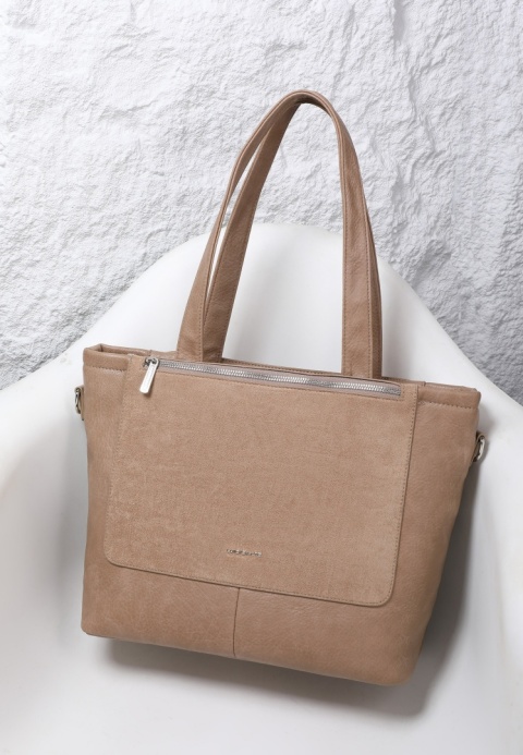 Torebka damska LUIGISANTO V8212-Z Beige/Taupe