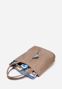 Torebka damska LUIGISANTO V8221 Beige/Taupe