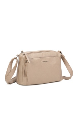 Luigisanto ciemna beżowa listonoszka damska na pasku