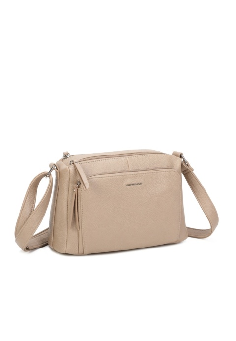 Luigisanto ciemna beżowa listonoszka damska na pasku