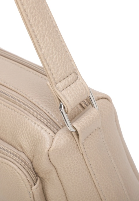 Luigisanto ciemna beżowa listonoszka damska na pasku