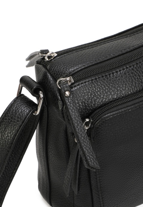 Luigisanto czarna listonoszka damska na pasku