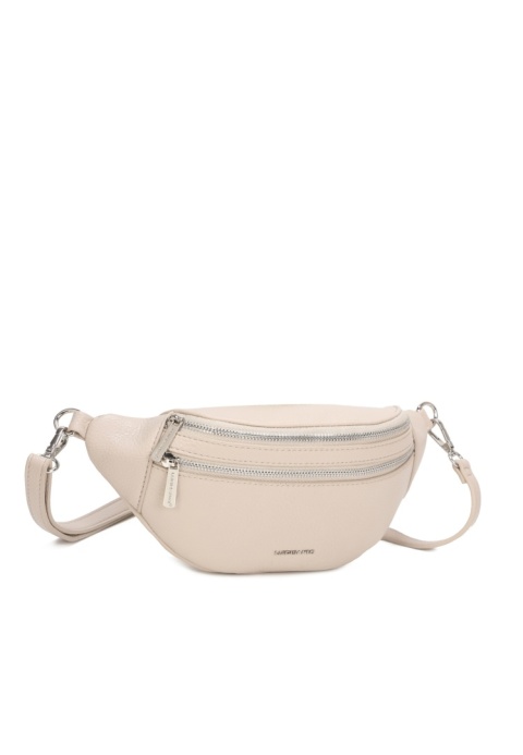 Luigisanto beżowa saszetka damska z regulowanym paskiem