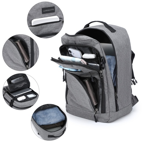 Plecak LUIGISANTO A1662 Grey