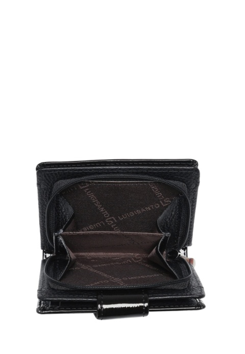 Portfel damski LUIGISANTO BC07-1 czarny lakierowany