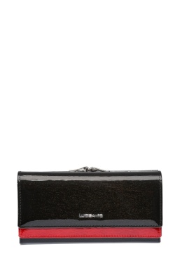 Portfel damski LUIGISANTO BC102-1 czarny lakierowany