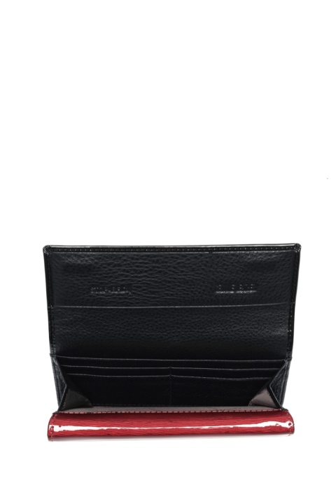 Portfel damski LUIGISANTO BC102-1 czarny lakierowany