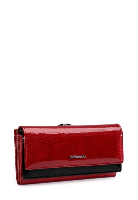 Portfel damski LUIGISANTO BC102-1 czerwony lakierowany