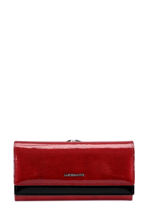 Portfel damski LUIGISANTO BC102-1 czerwony lakierowany