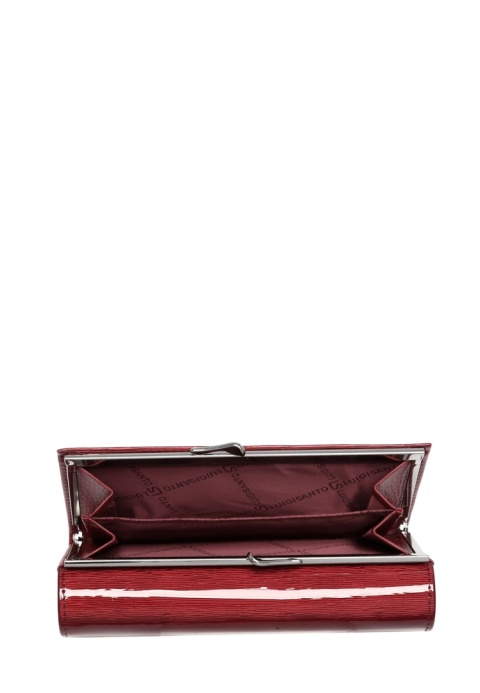 Portfel damski LUIGISANTO BC102-1 czerwony lakierowany