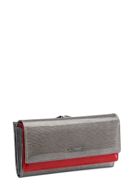 Portfel damski LUIGISANTO BC102-1 szary lakierowany