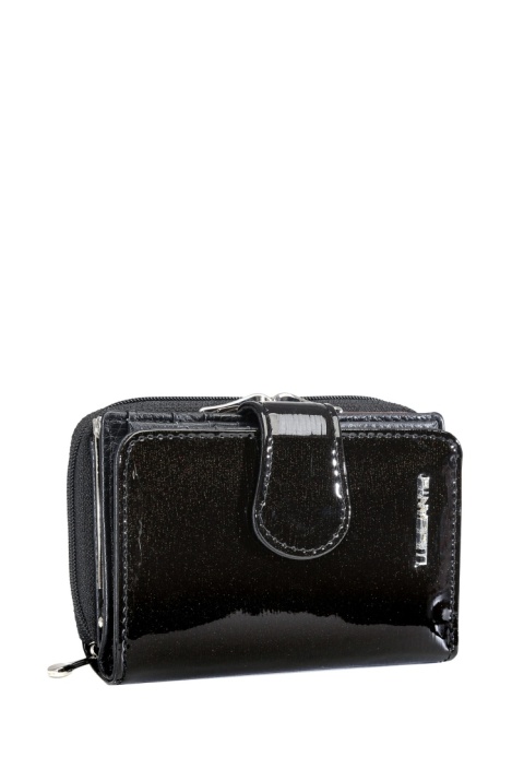 Portfel damski LUIGISANTO BC51-2 czarny lakierowany