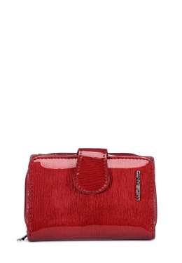 Portfel damski LUIGISANTO BC51-2 czerwony lakierowany