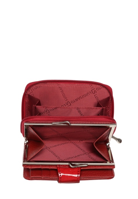 Portfel damski LUIGISANTO BC51-2 czerwony lakierowany
