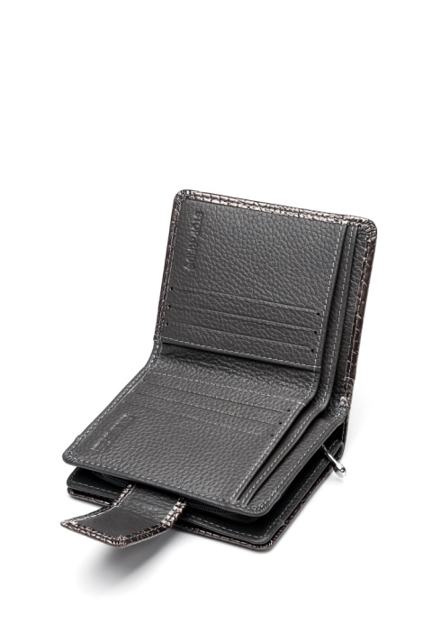 Portfel damski LUIGISANTO CE07-1 szary lakierowany