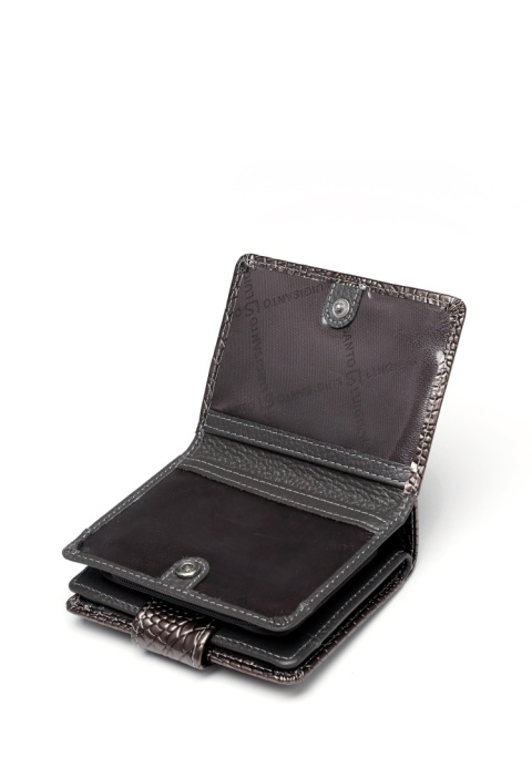 Portfel damski LUIGISANTO CE07-1 szary lakierowany