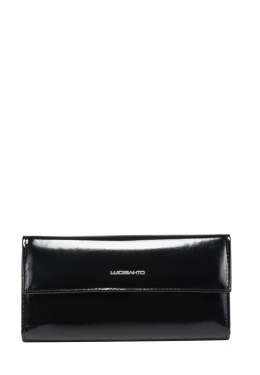 Portfel damski LUIGISANTO YL60 czarny lakierowany