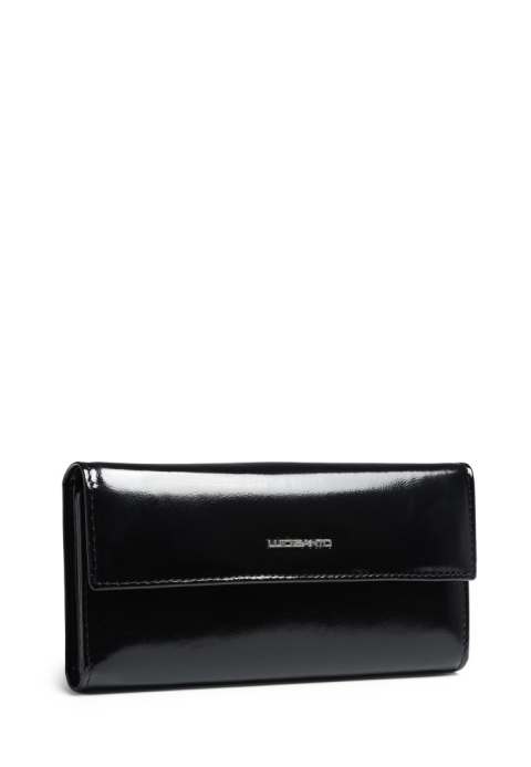Portfel damski LUIGISANTO YL60 czarny lakierowany