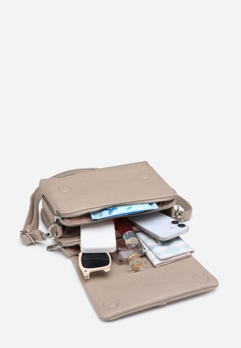 Torebka damska LUIGISANTO A123 Beige/Taupe