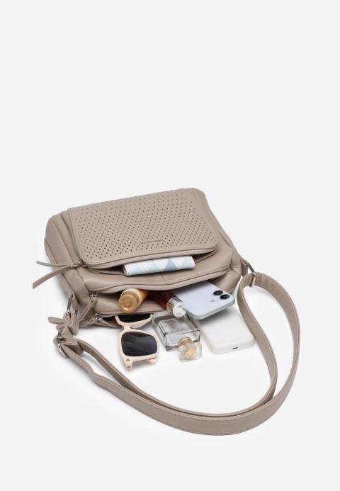 Torebka damska LUIGISANTO A6605-D Beige/Taupe