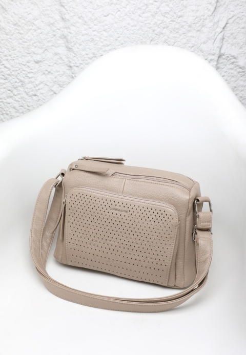 Torebka damska LUIGISANTO A6605-D Beige/Taupe
