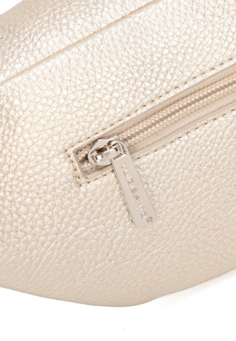 Luigisanto złota saszetka damska z regulowanym paskiem