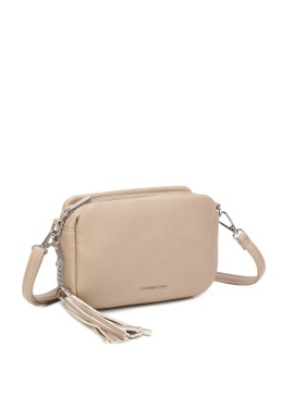 Luigisanto beżowa ciemna listonoszka damska z ozdobnym chwostem