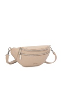 Luigisanto beżowa ciemna saszetka damska z regulowanym paskiem