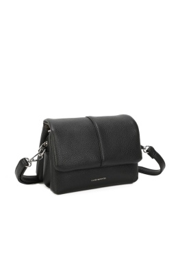 Luigisanto czarna listonoszka z klapą