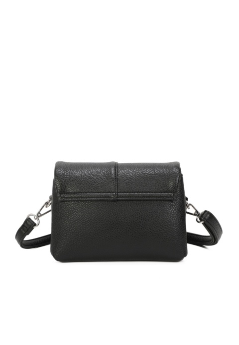 Luigisanto czarna listonoszka z klapą