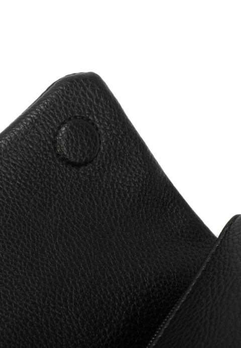 Luigisanto czarna listonoszka z klapą