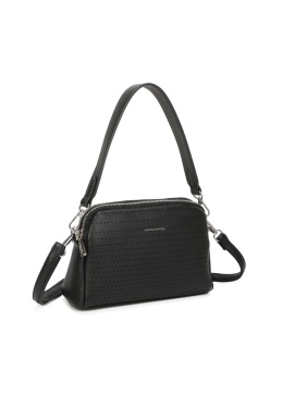 Luigisanto czarna listonoszka z ażurowym wzorem