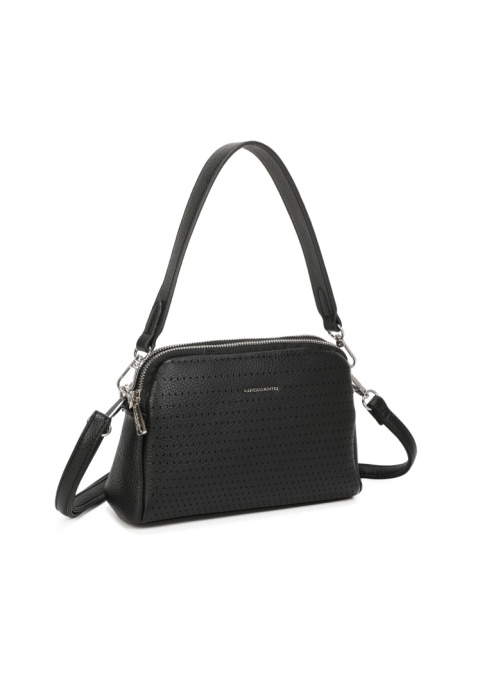 Luigisanto czarna listonoszka z ażurowym wzorem