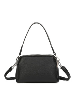 Luigisanto czarna listonoszka z ażurowym wzorem