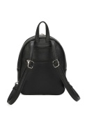 Luigisanto czarny plecak damski miejski mały elegancki skóra ekologiczna