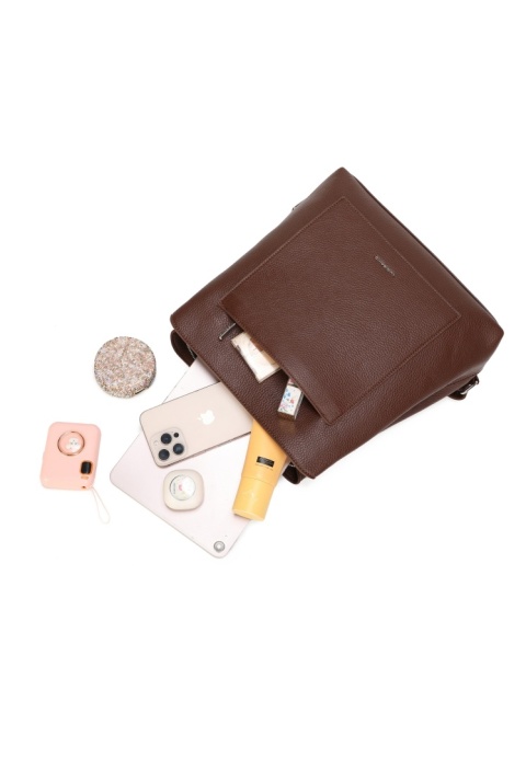 Luigisanto brązowy elegancki miejski plecak damski