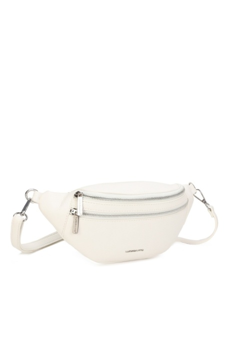 Luigisanto biała saszetka damska z regulowanym paskiem