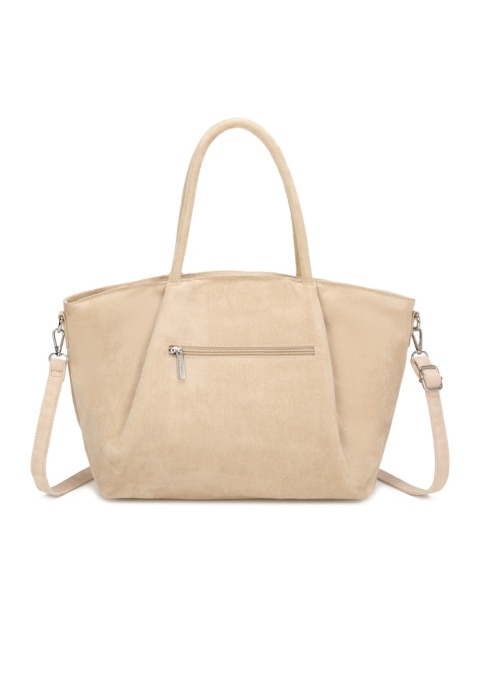 Luigisanto elegancka klasyczna shopperka w kolorze apricot