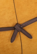 Luigisanto żółta shopperka z ozdobnym paskiem z przodu