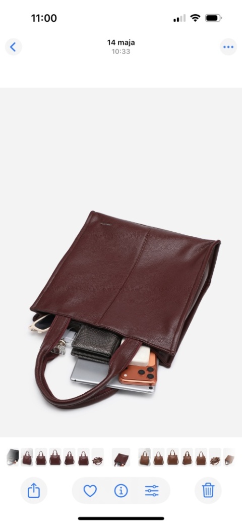 Torebka damska LUIGISANTO F6623 Bordo