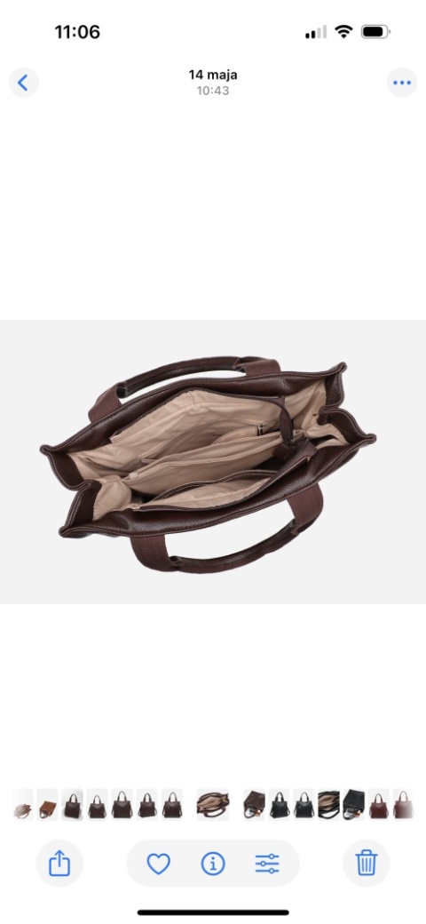 Torebka damska LUIGISANTO F6623 Coffe