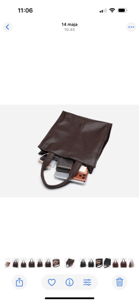 Torebka damska LUIGISANTO F6623 Coffe