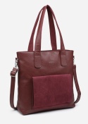 Torebka damska LUIGISANTO F6818-Z Bordo z zamszem