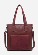 Torebka damska LUIGISANTO F6818-Z Bordo z zamszem