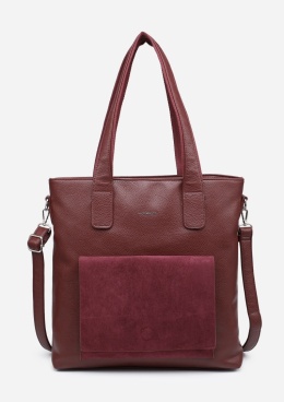 Torebka damska LUIGISANTO F6818-Z Bordo z zamszem