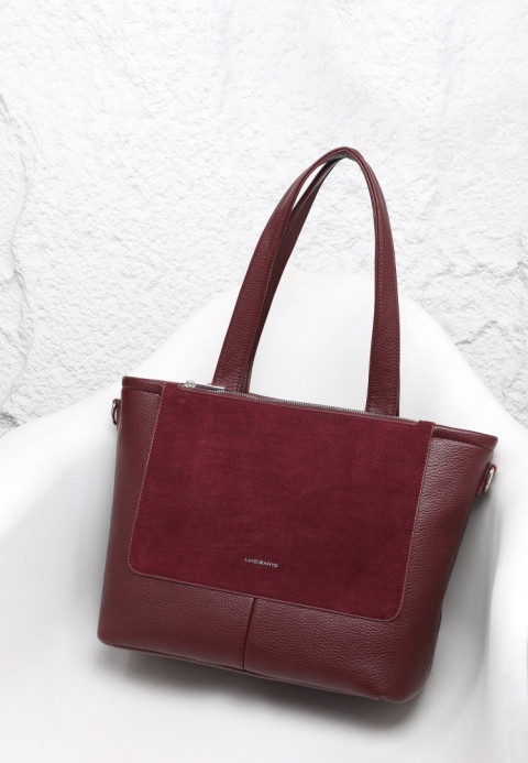Torebka damska LUIGISANTO F8212-Z Bordo