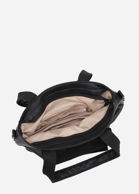 Torebka damska LUIGISANTO F6818-Z Black z zamszem