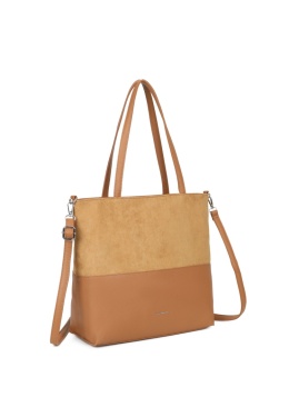 Duża shopperka Luigisanto z zamszem w kolorze khaki RX258249-1