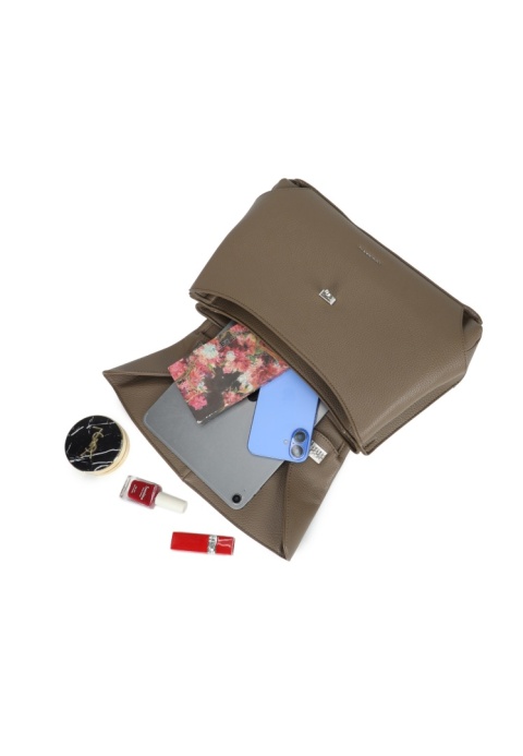 Elegancki kuferek taupe Luigisanto RX259136-3